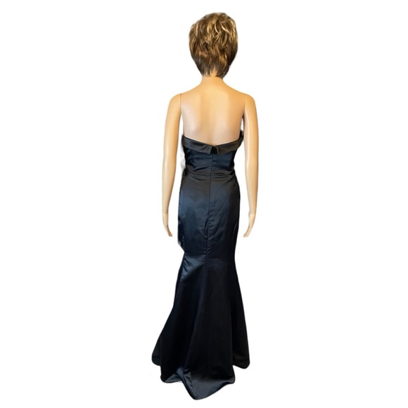 SORELLA VITA Black Satin Bridesmaid Dress Style 9242 - Picture 8 of 11